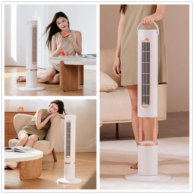 Jakość  5V Cooling Tower Fan Polymer Battery Oscillating Wide Angle Fan Remote Control Fabryka