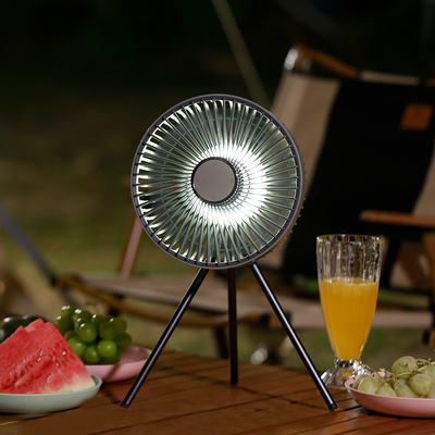 Wentylatory stojące z oświetleniem LED Camping 10000 mAh Akumulatorowy wentylator statywu