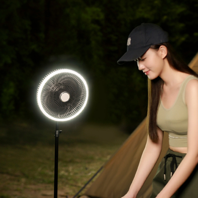 Bateria 10000 mAh Akumulatorowy wentylator stołowy 12-calowa latarnia LED Namiot Light
