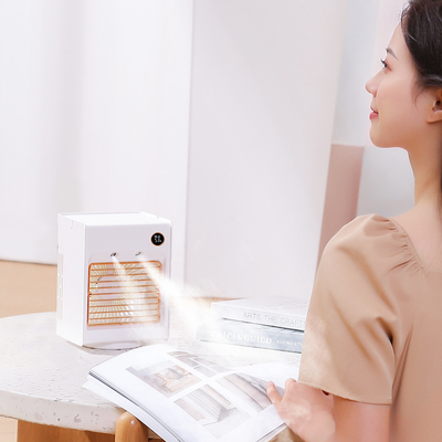 Home Office Table Osobisty klimatyzator 4000 mAh Akumulatorowy obrotowy klimatyzator powietrza Klimatyzator ze światłem