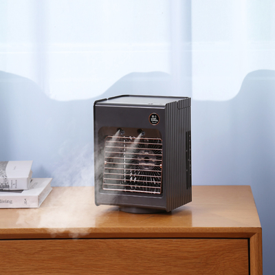 Home Office Table Osobisty klimatyzator 4000 mAh Akumulatorowy obrotowy klimatyzator powietrza Klimatyzator ze światłem