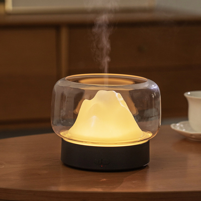 2021 Home Ultradźwiękowy 400ML LED Kolorowy Cool Mist Zapachowy Olejek Eteryczny Przezroczysty Dyfuzor Zapachowy Do Pokoju
