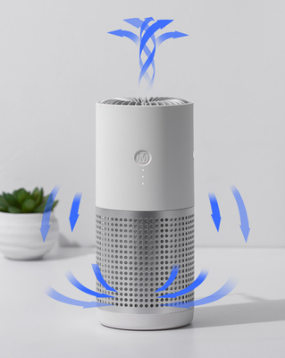 Prawdziwy filtr powietrza HEPA z jonami ujemnymi H12 Mini przenośny samochód biurowy
