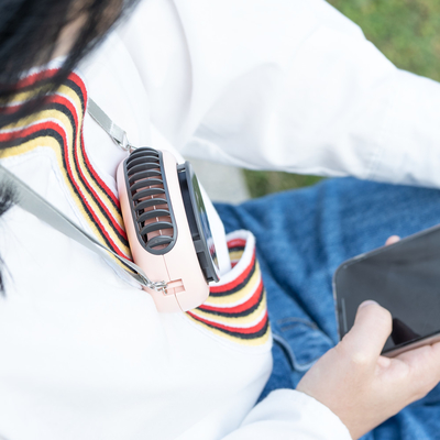 1200mA Przenośny wentylator USB Szyi Bezlistny pasek Wisząca lina Mini Przenośny wentylator elektryczny
